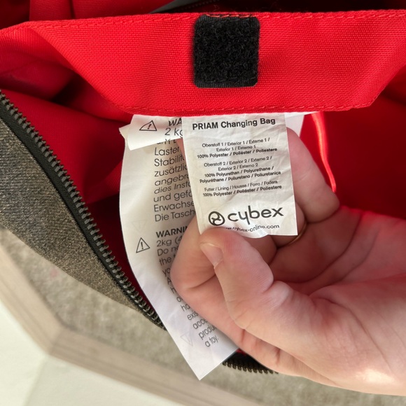 Cybex Platinum Priam Changing Bag Black Gray Women’s Travel Carry Baby Tote Zip - Picture 15 of 15